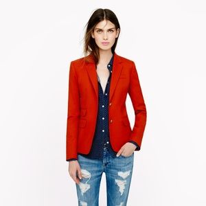 J Crew Wool Schoolboy Blazer in Burnished Rust, 00